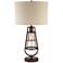 Franklin Iron Works Topher 27 3/4" Bronze Night Light Table Lamp