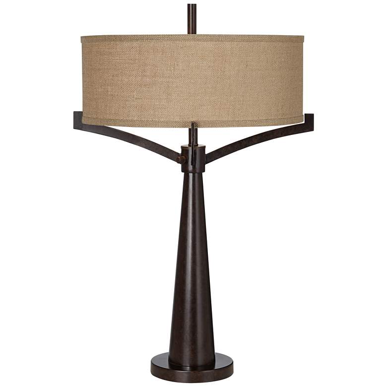 Image 7 Franklin Iron Works Tremont 31 1/2" Bronze Iron Table Lamps Set of 2 more views