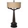 Franklin Iron Works Tremont 35 3/4" Bronze Table Lamp with Round Riser