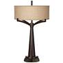 3_Franklin Iron Works Tremont Bronze Iron Table Lamp with Workstation Base
