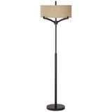 Franklin Iron Works&#8482; Tremont Floor Lamp with Burlap Shade