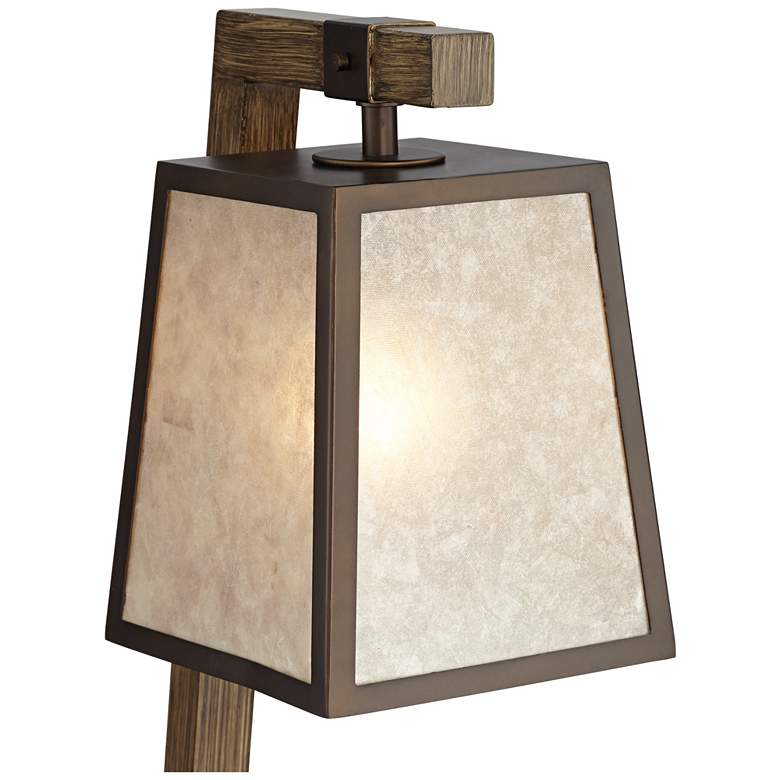 Image 3 Franklin Iron Works Tribeca Mica Shade Metal Table Lamp with USB Port more views
