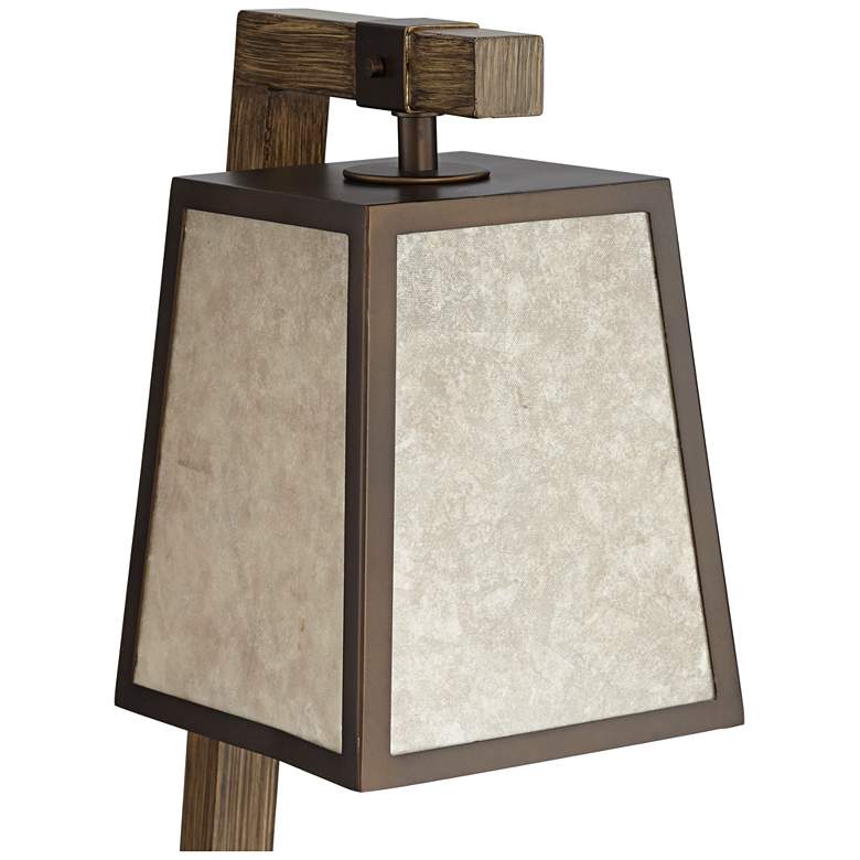 Image 4 Franklin Iron Works Tribeca Mica Shade Metal Table Lamp with USB Port more views