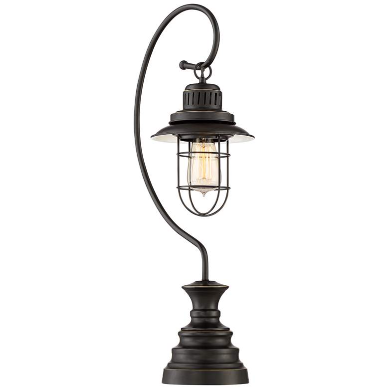 Image 7 Franklin Iron Works Ulysses 28 inch Bronze Industrial Lantern Lamp more views