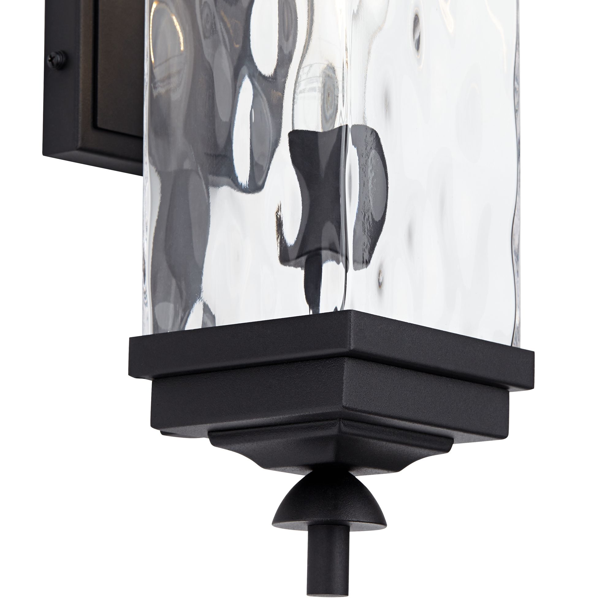 Watch A Video About the John Timberland Valentino Black and Water Glass Outdoor Wall Light