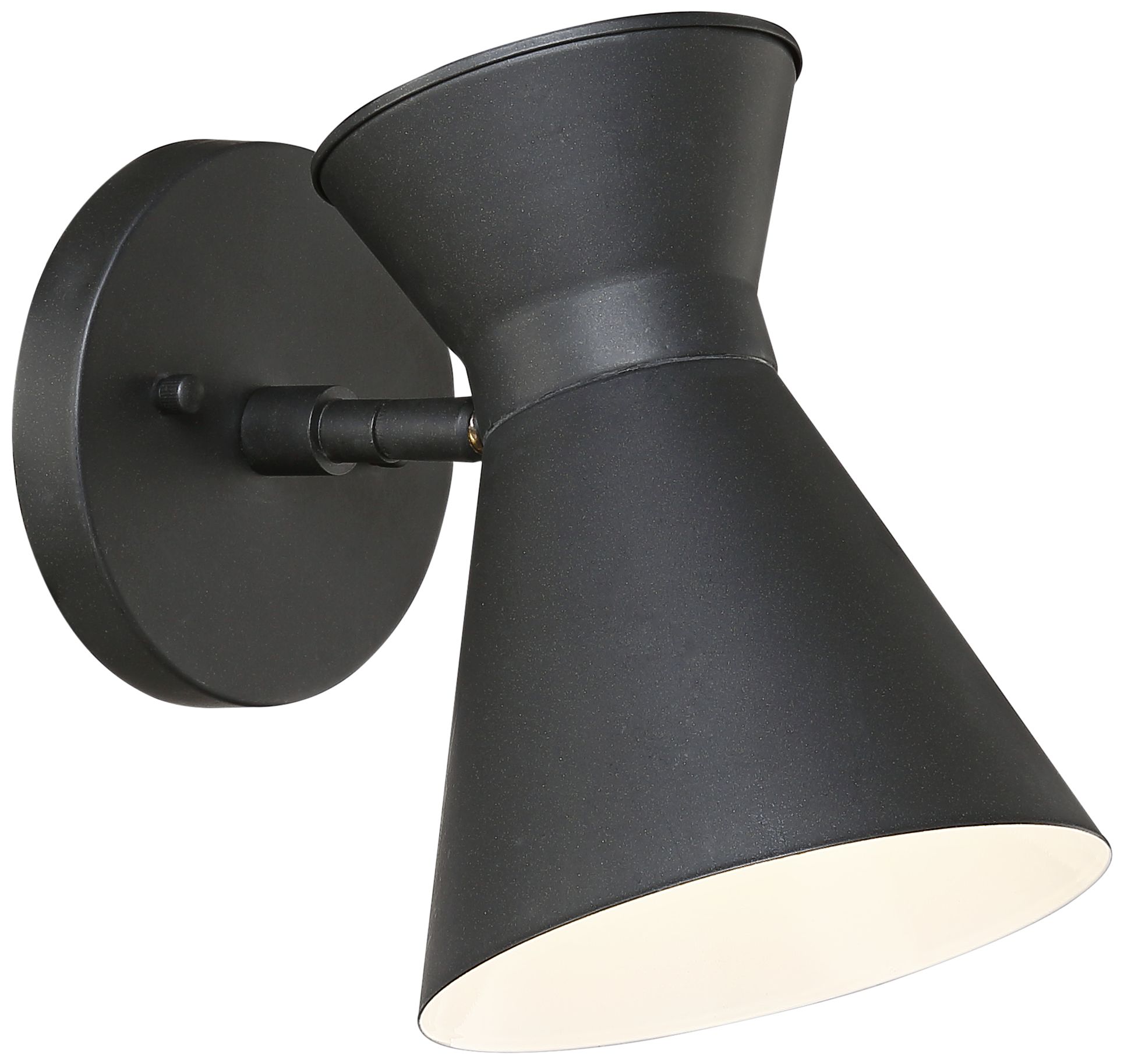 Franklin Iron Works Vance 8" Black LED Swivel Modern Outdoor Wall Lt