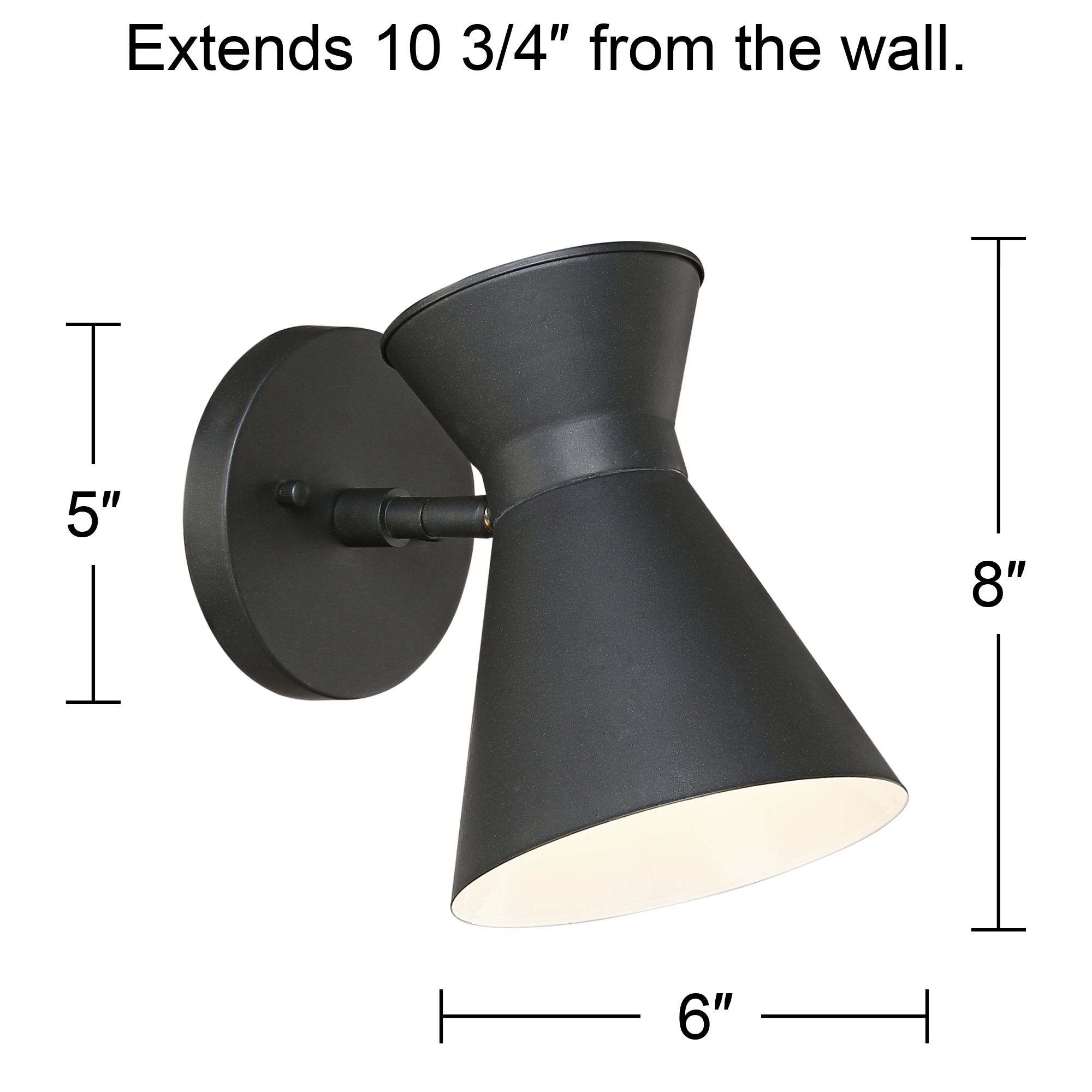 Image 7 Franklin Iron Works Vance 8" Black LED Swivel Modern Outdoor Wall Lt more views