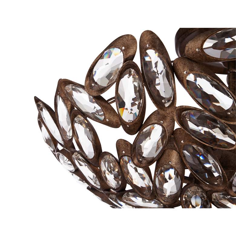 Image 7 Franklin Iron Works Viera 20 inch Bronze Crystal Semi-Flush Ceiling Light more views