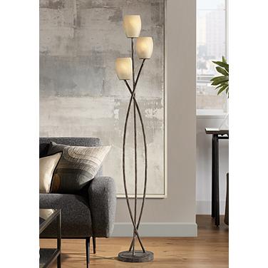 Franklin Iron Works Vierra Trio 68" Vintage Copper Bronze Floor Lamp