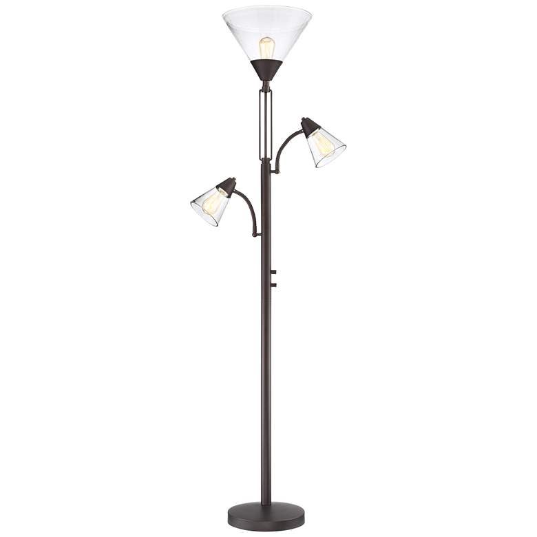 Image 3 Franklin Iron Works Warwick 71 1/2" Torchiere Floor Lamp