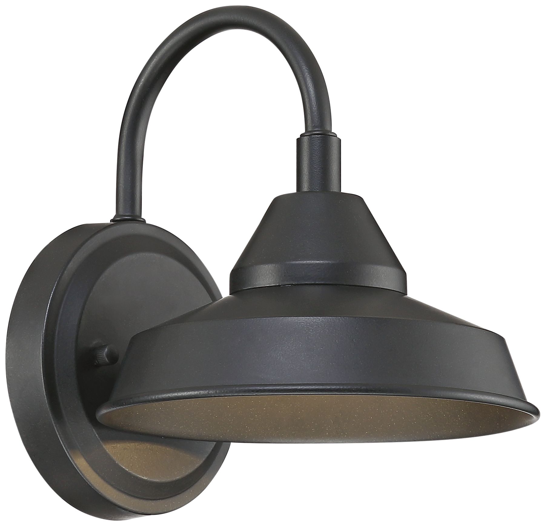 Image 2 Franklin Iron Works Westley 8 1/2" High Black LED Outdoor Wall Light