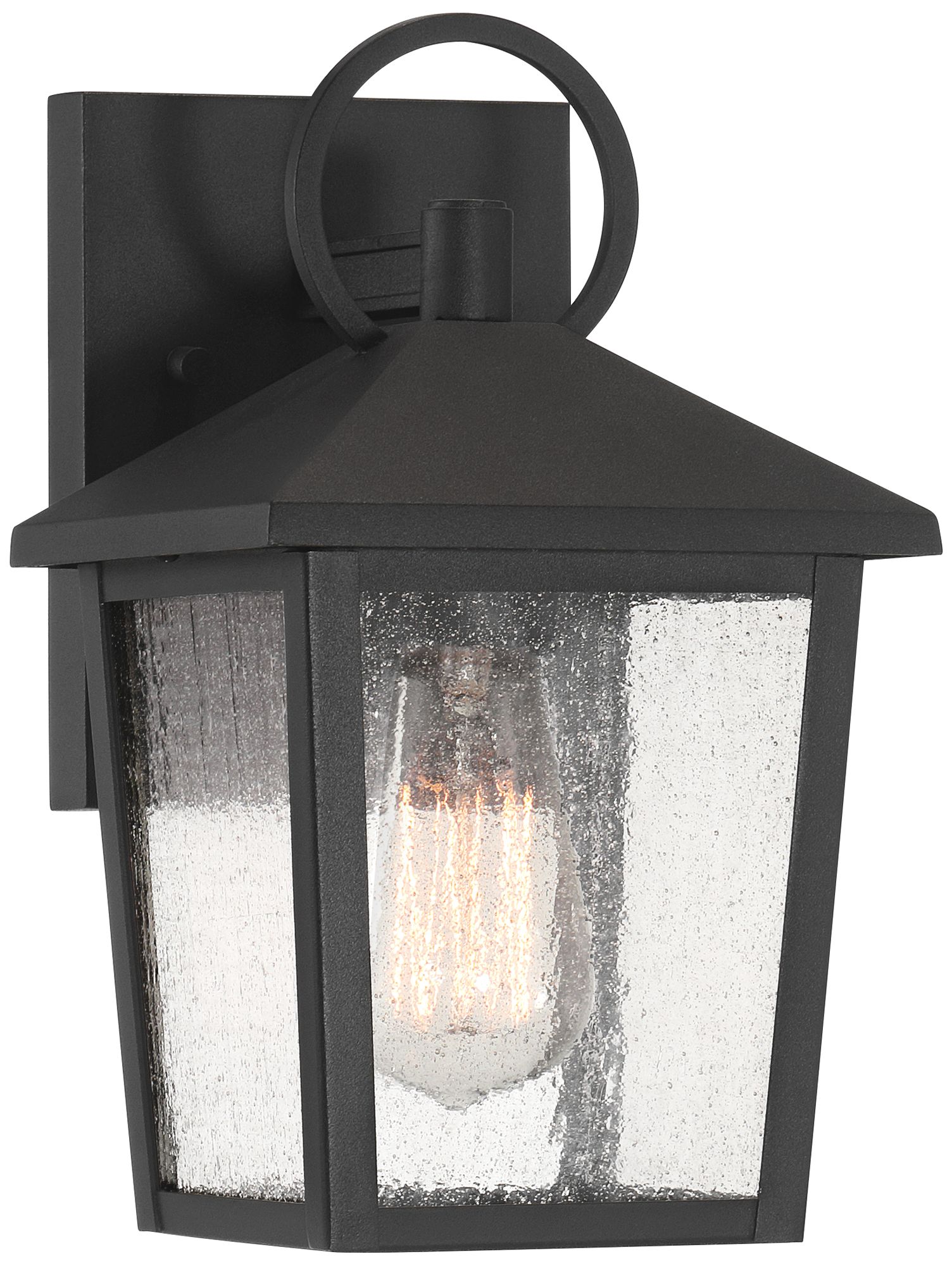 Franklin Iron Works Westmont 10 1/2"H Sand Black Outdoor Wall Light