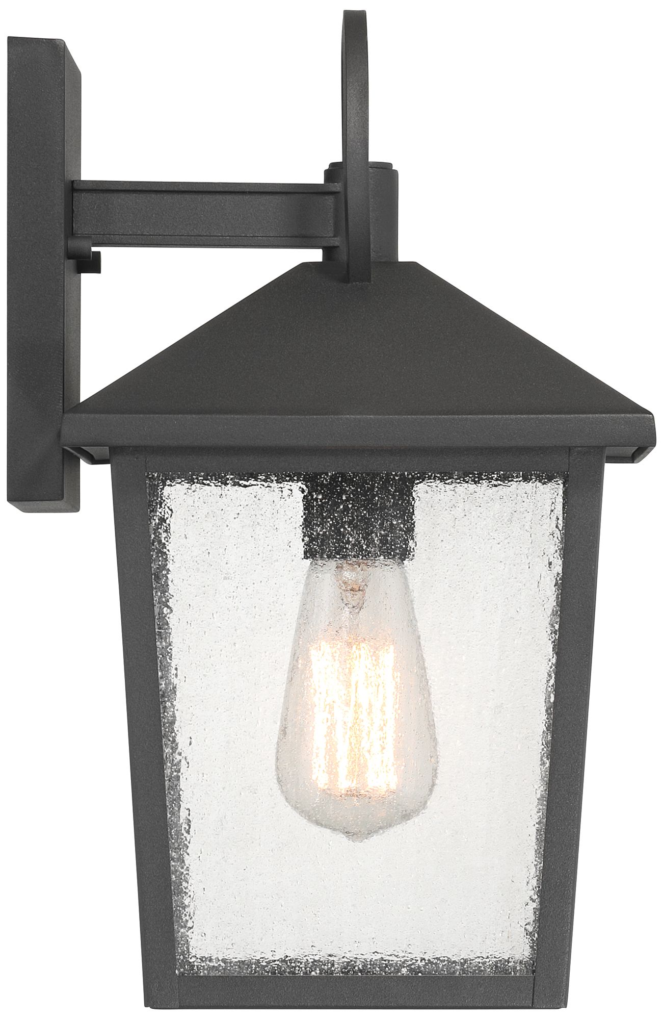 Franklin Iron Works Westmont 13 3/4"H Sand Black Outdoor Wall Light