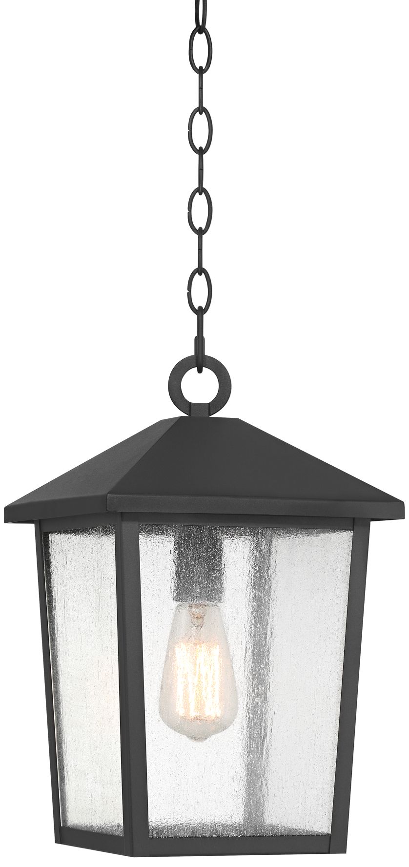 Franklin Iron Works Westmont 15 3/4"H Sand Black Outdoor Hanging Light