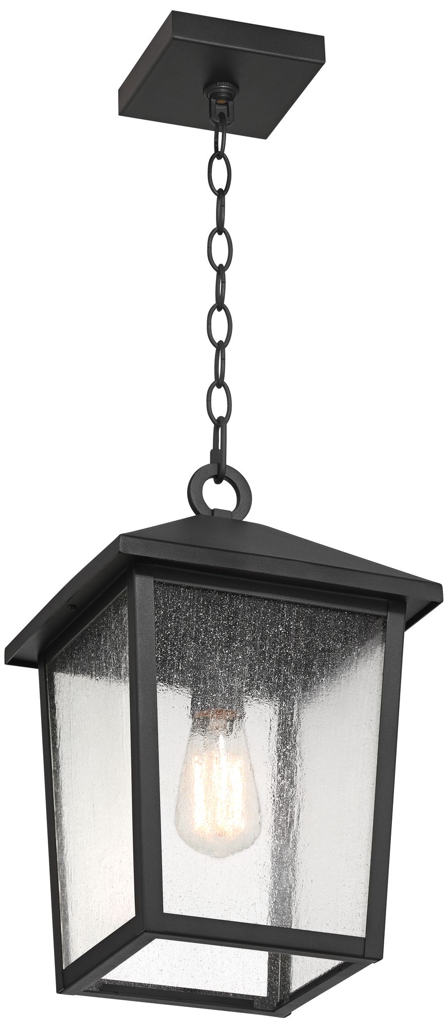 Image 5 Franklin Iron Works Westmont 15 3/4"H Sand Black Outdoor Hanging Light more views