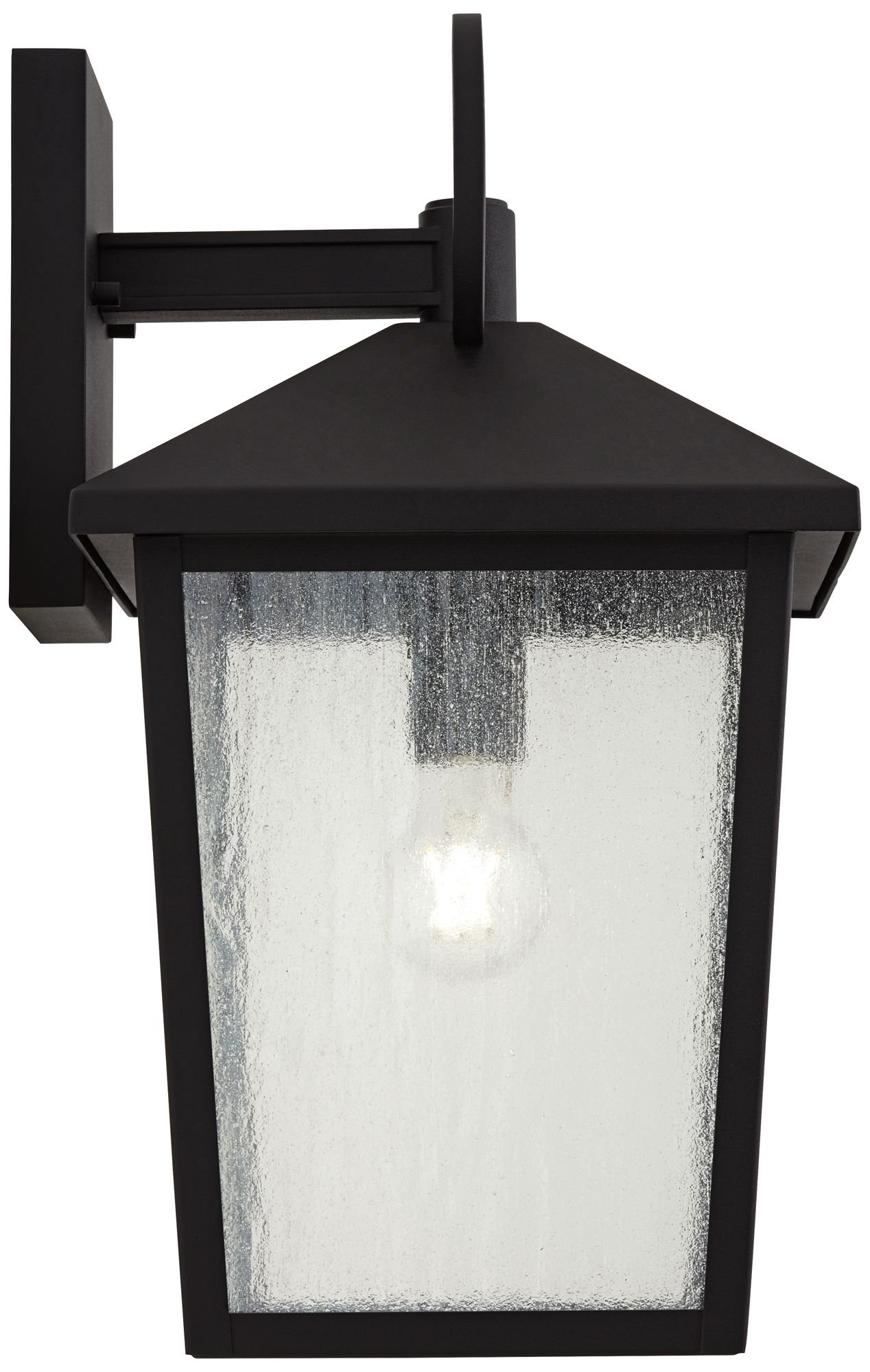 Watch A Video About the John Timberland Westmont Sand Black Outdoor Wall Light