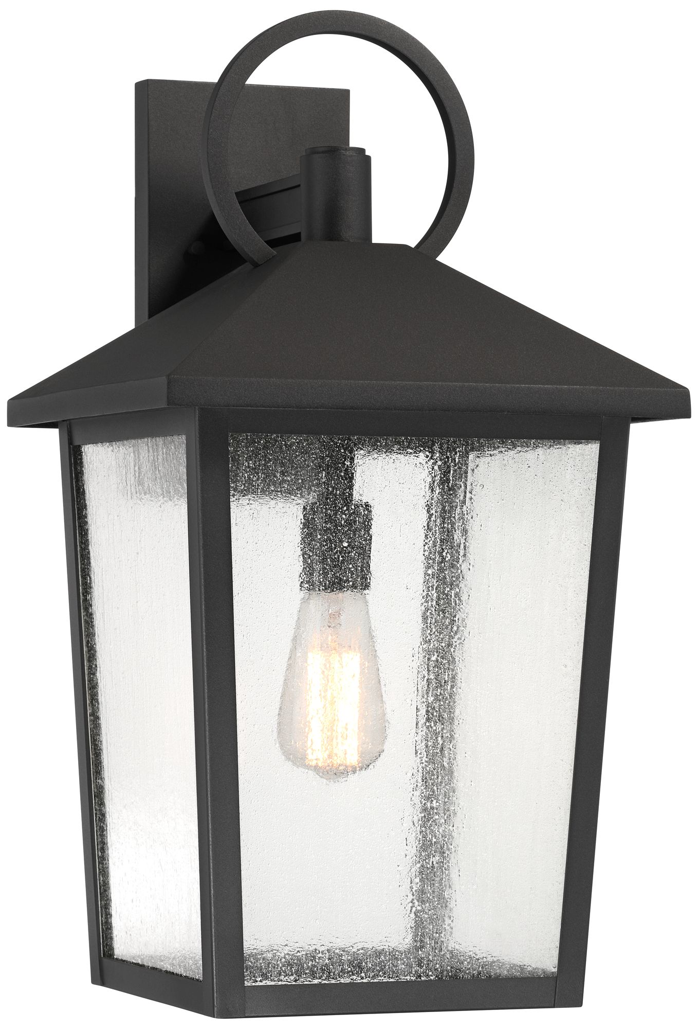 Franklin Iron Works Westmont 22" High Sand Black Outdoor Wall Light