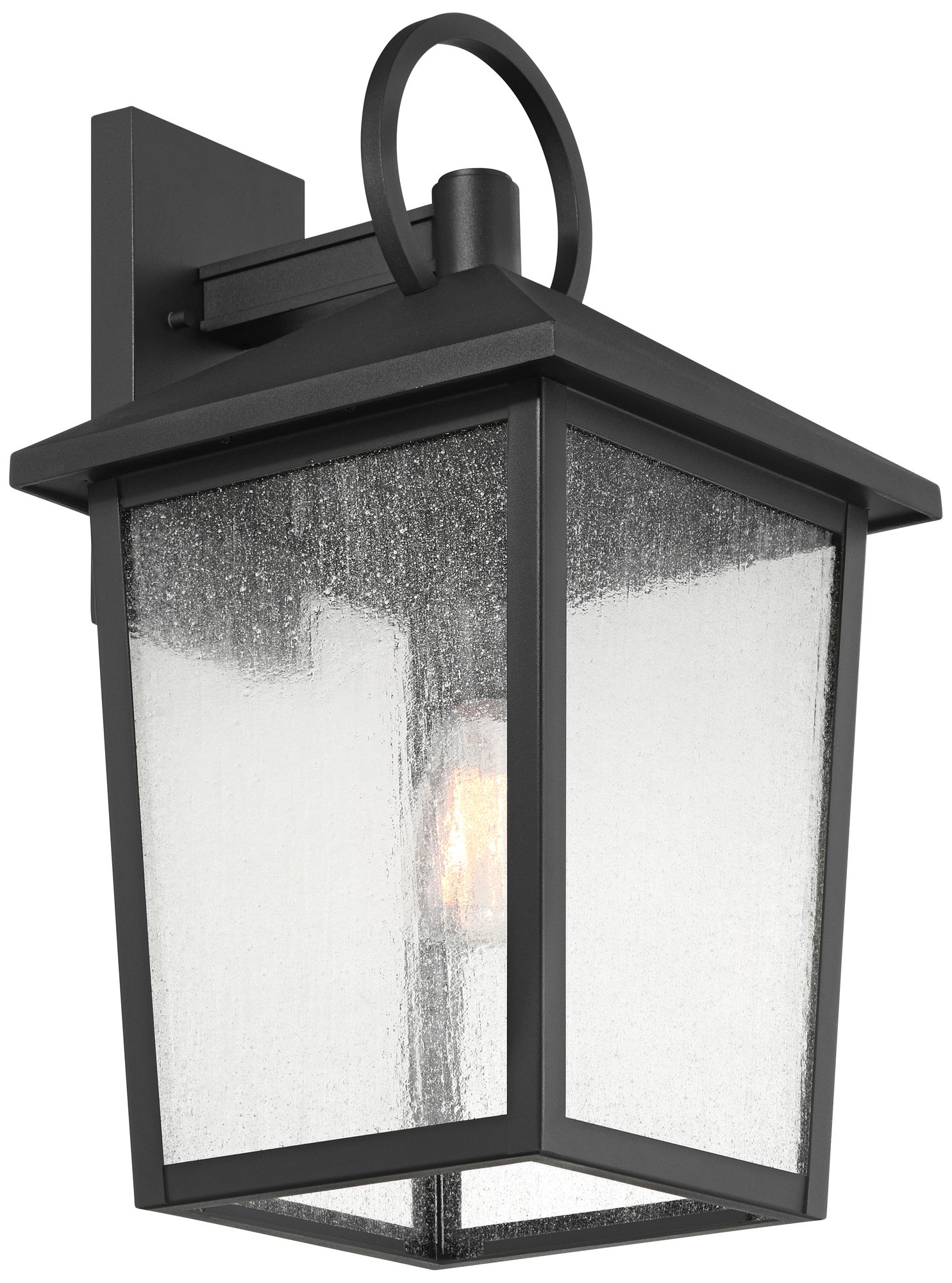 Franklin Iron Works Westmont 22" High Sand Black Outdoor Wall Light in scene