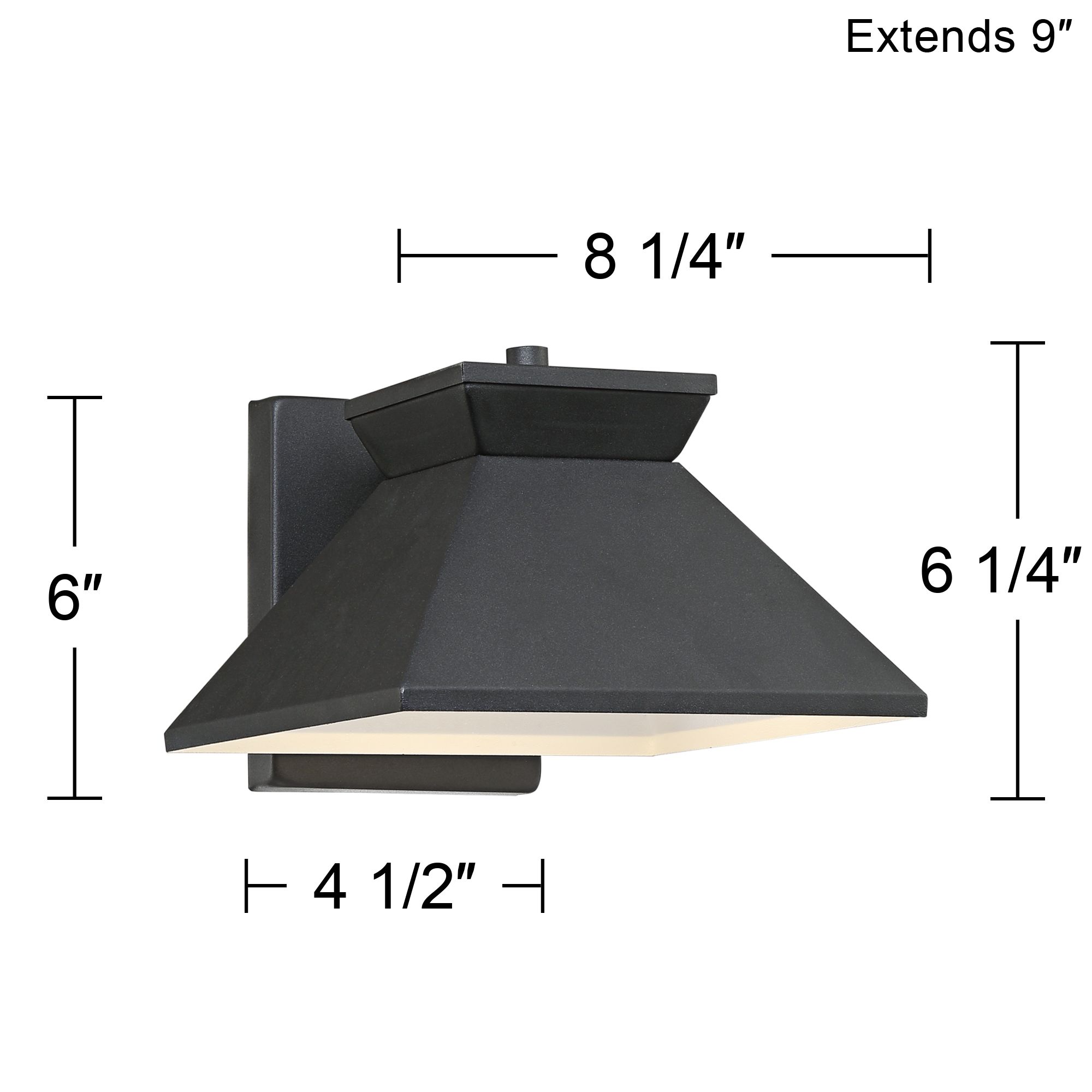 Image 6 Franklin Iron Works Whatley 6 1/4" High Black LED Outdoor Wall Light more views