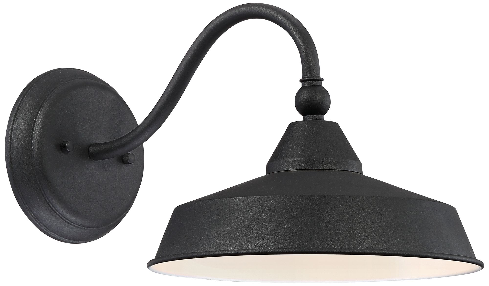 Franklin Iron Works Willard LED 8 3/4" Black Barn Outdoor Wall Light