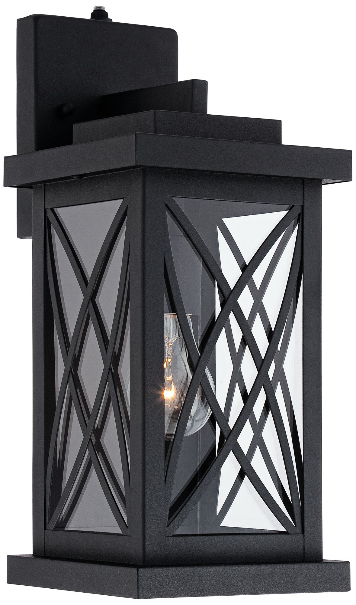 Image 3 Franklin Iron Works Woodland Park 15" Black Dusk to Dawn Outdoor Light