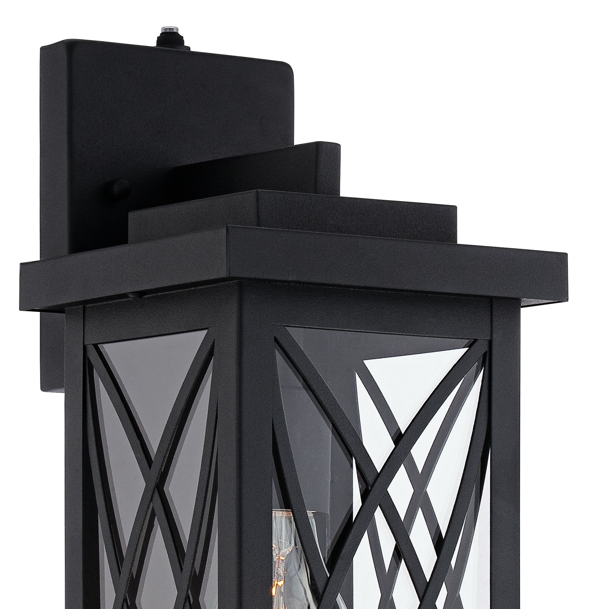 Image 4 Franklin Iron Works Woodland Park 15" Black Dusk to Dawn Outdoor Light more views