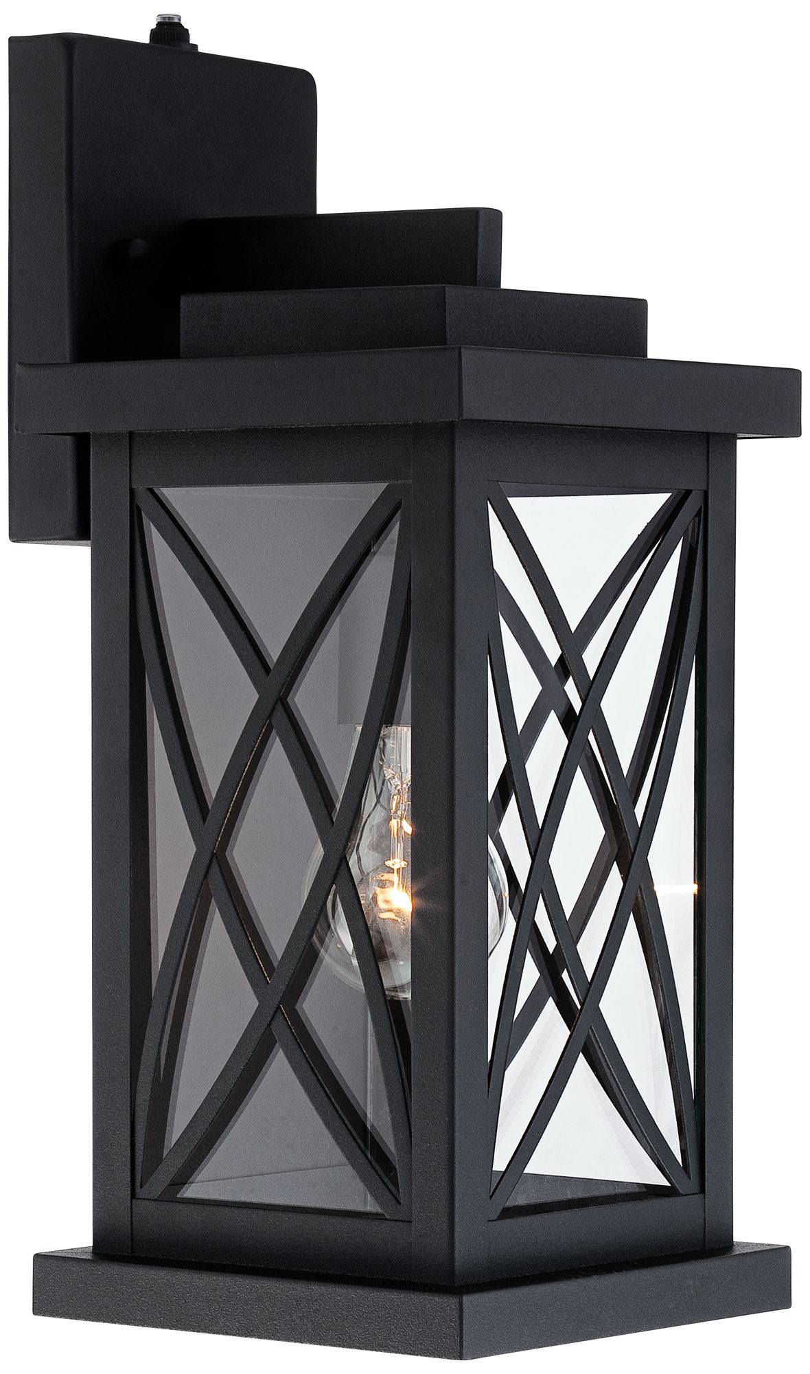 Image 5 Franklin Iron Works Woodland Park 15" Black Dusk to Dawn Outdoor Light more views