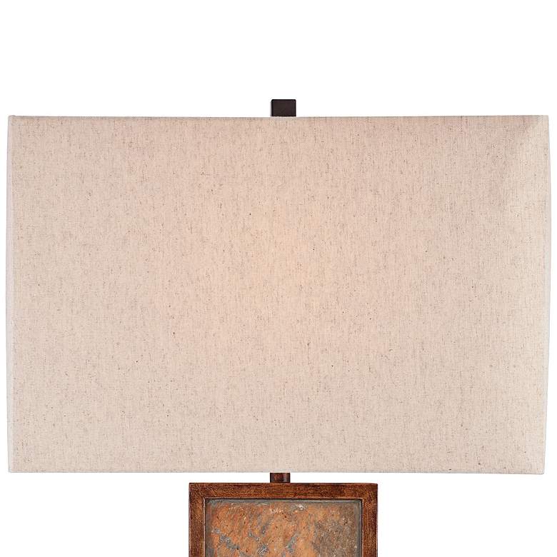 Image 3 Franklin Iron Works Yukon 30" Natural Slate Stone Table Lamps Set of 2 more views