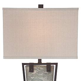 Image5 of Franklin Iron Works Zion 30" High Tapered Slate Table Lamp more views