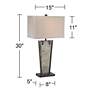 Franklin Iron Works Zion 30" High Tapered Slate Table Lamp in scene