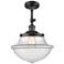 Franklin Large Oxford 12" Bronze Adjustable Semi Flush w/ Clear Shade