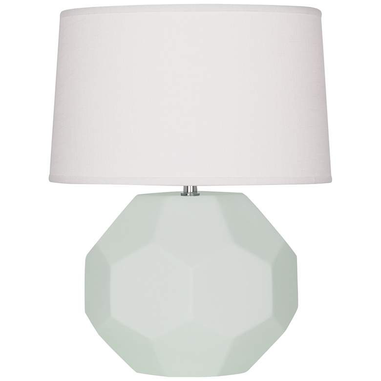 Image 1 Franklin Matte Celadon Glazed Ceramic Accent Table Lamp