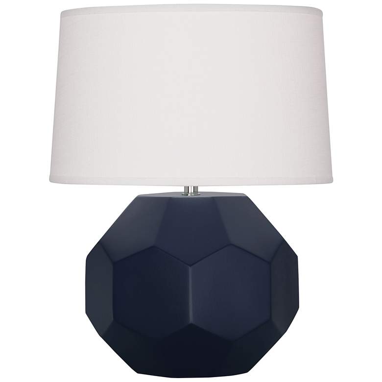 Image 2 Franklin Matte Midnight Blue Glazed Accent Table Lamp