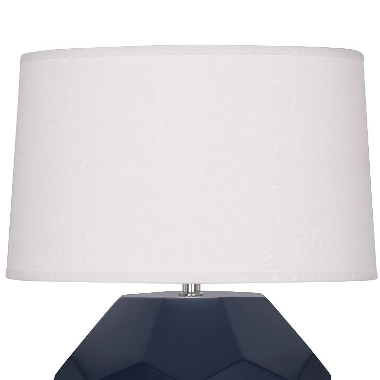 Image 2 Franklin Matte Midnight Blue Glazed Accent Table Lamp more views
