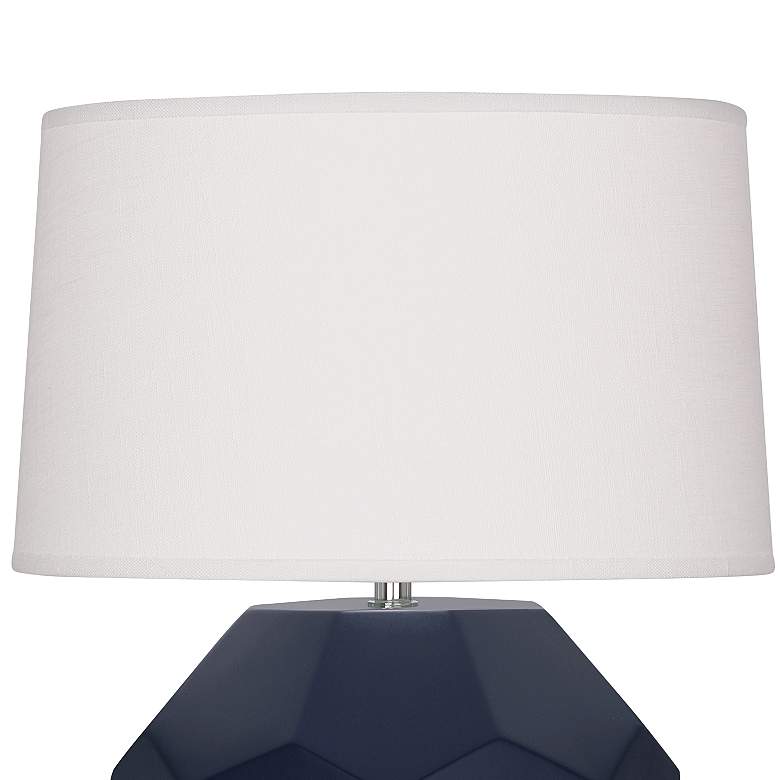 Image 3 Franklin Matte Midnight Blue Glazed Accent Table Lamp more views
