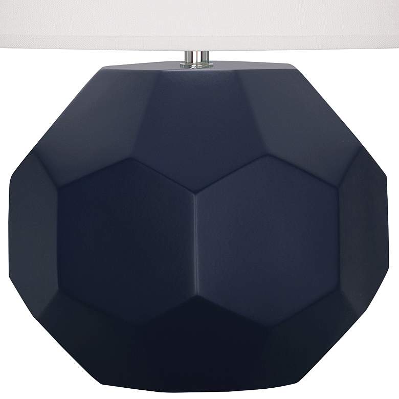 Image 4 Franklin Matte Midnight Blue Glazed Accent Table Lamp more views