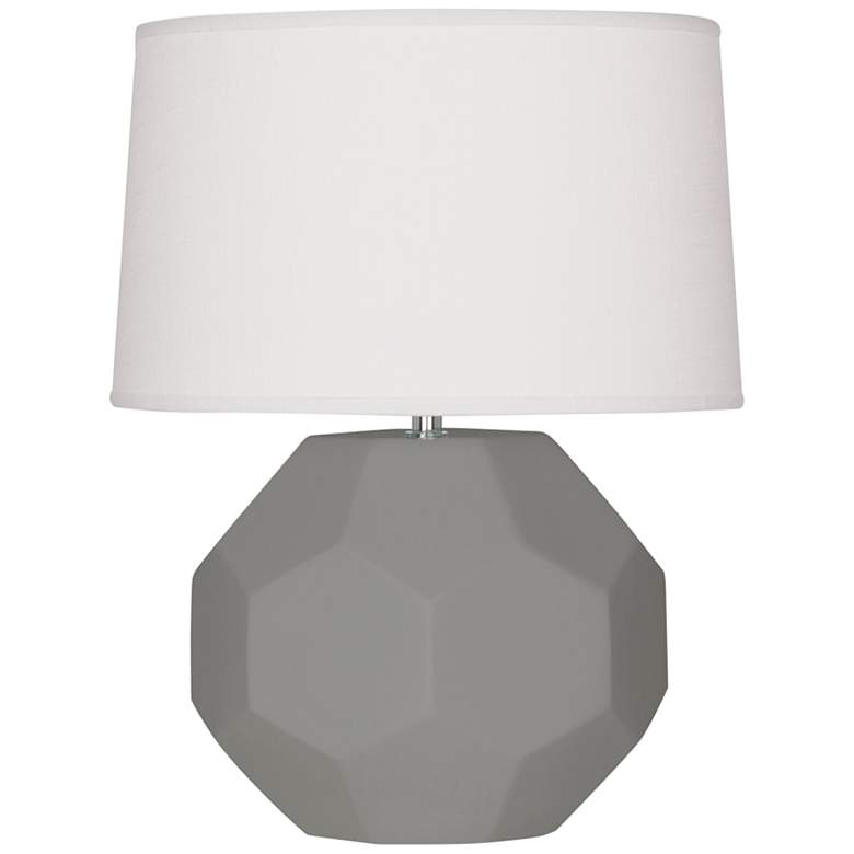 Image 1 Franklin Matte Smoky Taupe Glazed Ceramic Accent Table Lamp