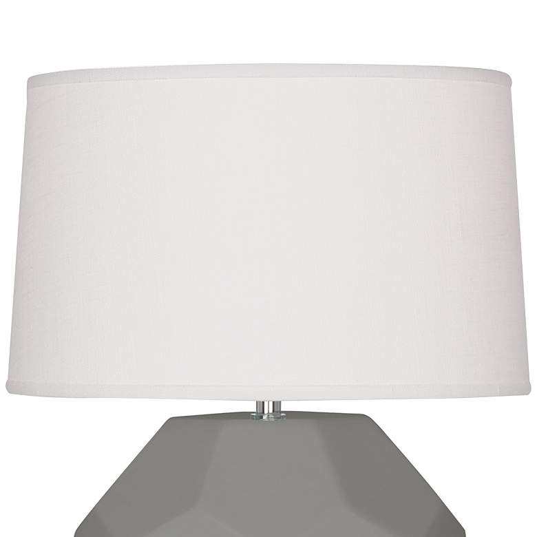 Image 2 Franklin Matte Smoky Taupe Glazed Ceramic Accent Table Lamp more views