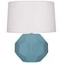 Franklin Matte Steel Blue Glazed Ceramic Accent Table Lamp