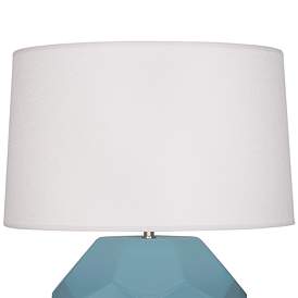 Image2 of Franklin Matte Steel Blue Glazed Ceramic Accent Table Lamp more views