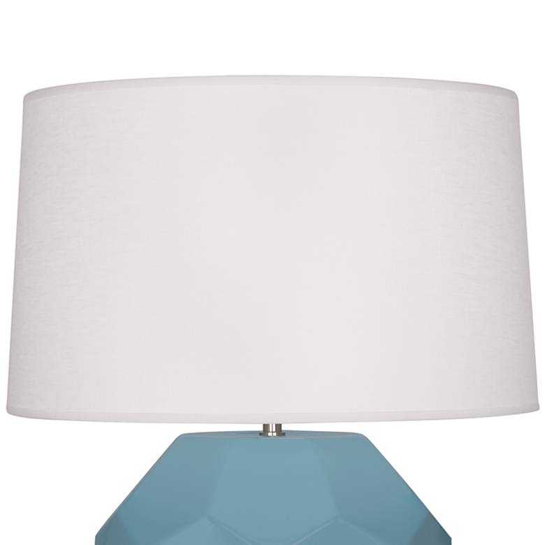 Image 2 Franklin Matte Steel Blue Glazed Ceramic Accent Table Lamp more views