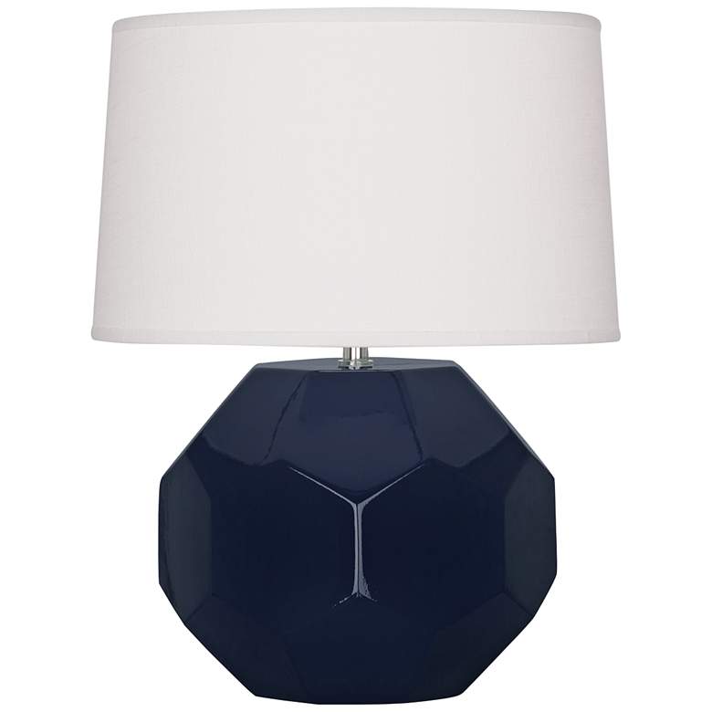 Image 2 Franklin Midnight Blue Glazed Ceramic Accent Table Lamp