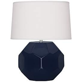 Image2 of Franklin Midnight Blue Glazed Ceramic Accent Table Lamp