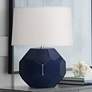Thumbnail1 of Franklin Midnight Blue Glazed Ceramic Accent Table Lamp