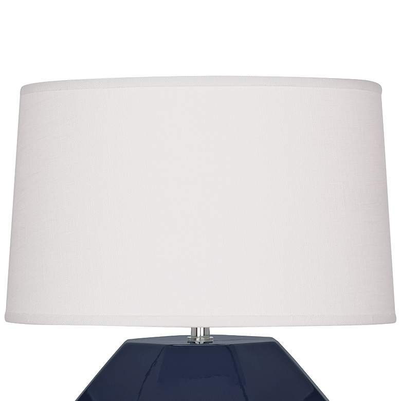 Image 3 Franklin Midnight Blue Glazed Ceramic Accent Table Lamp more views