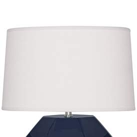 Image3 of Franklin Midnight Blue Glazed Ceramic Accent Table Lamp more views