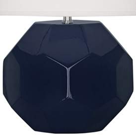 Image4 of Franklin Midnight Blue Glazed Ceramic Accent Table Lamp more views