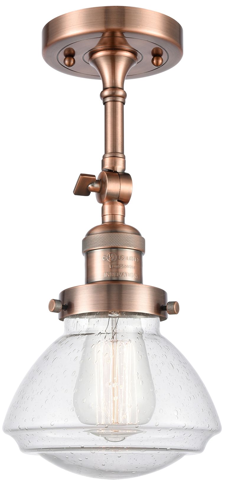 Image 2 Franklin Olean 7.75" High Copper Sconce w/ Seedy Shade more views