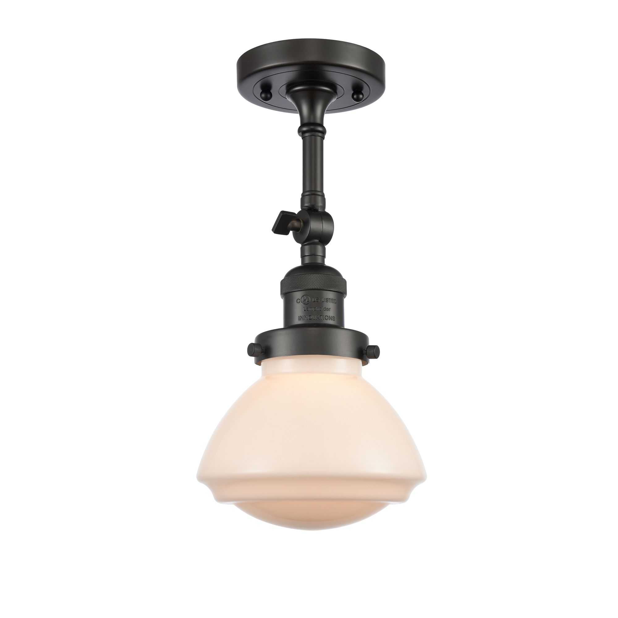 Image 3 Franklin Olean 7.75" High Oil Rubbed Bronze Sconce w/ Matte White Shad more views