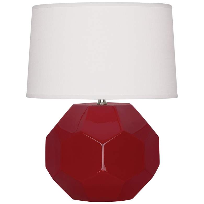 Image 1 Franklin Oxblood Glazed Ceramic Accent Table Lamp